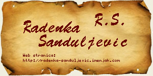Radenka Sanduljević vizit kartica